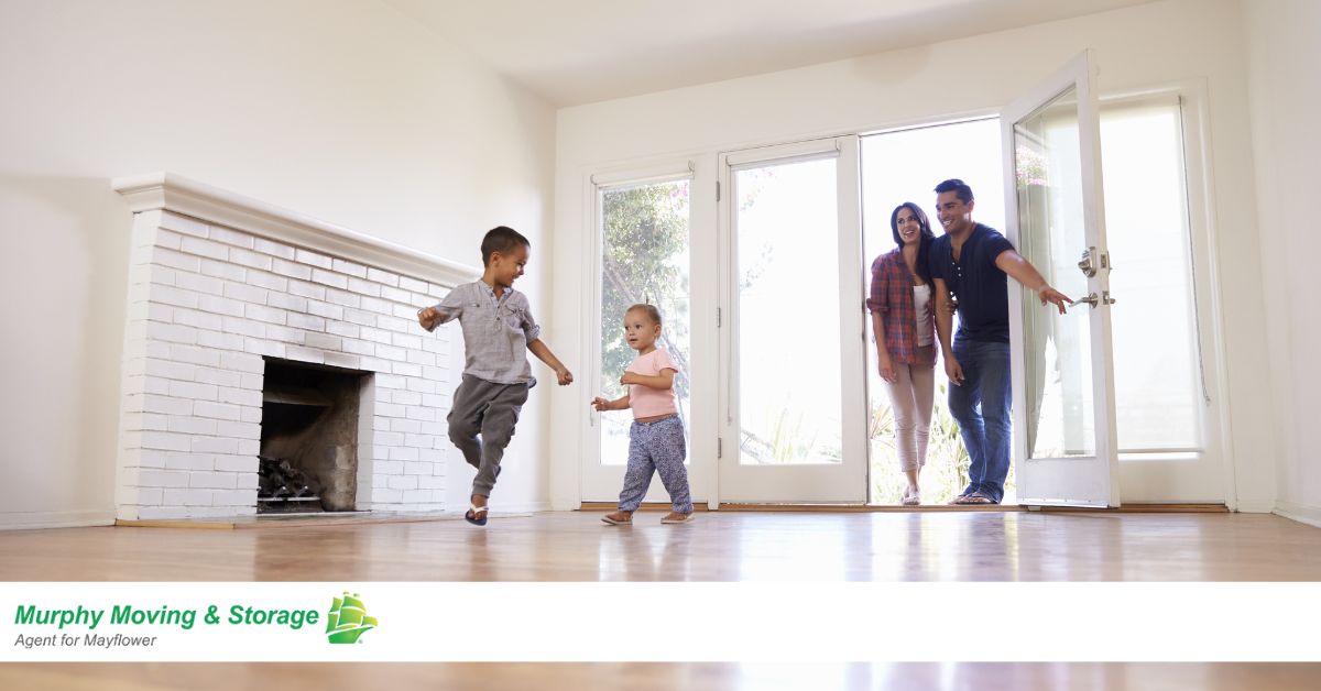 kid running into empty new house