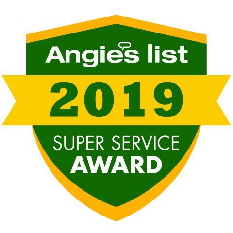Award badge for 2019 Angie's List Super Service Award
