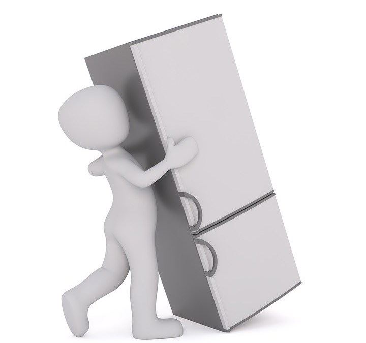 Model image of someone moving a refrigerator