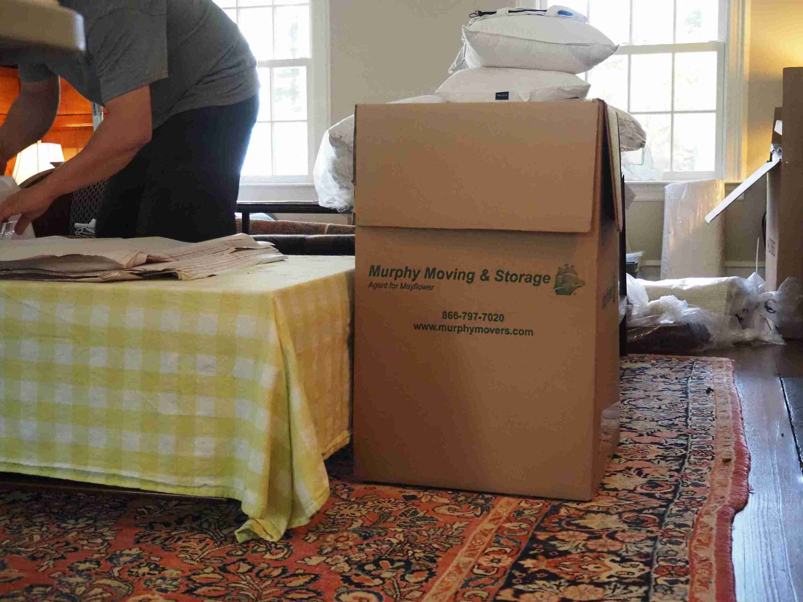man packaging things