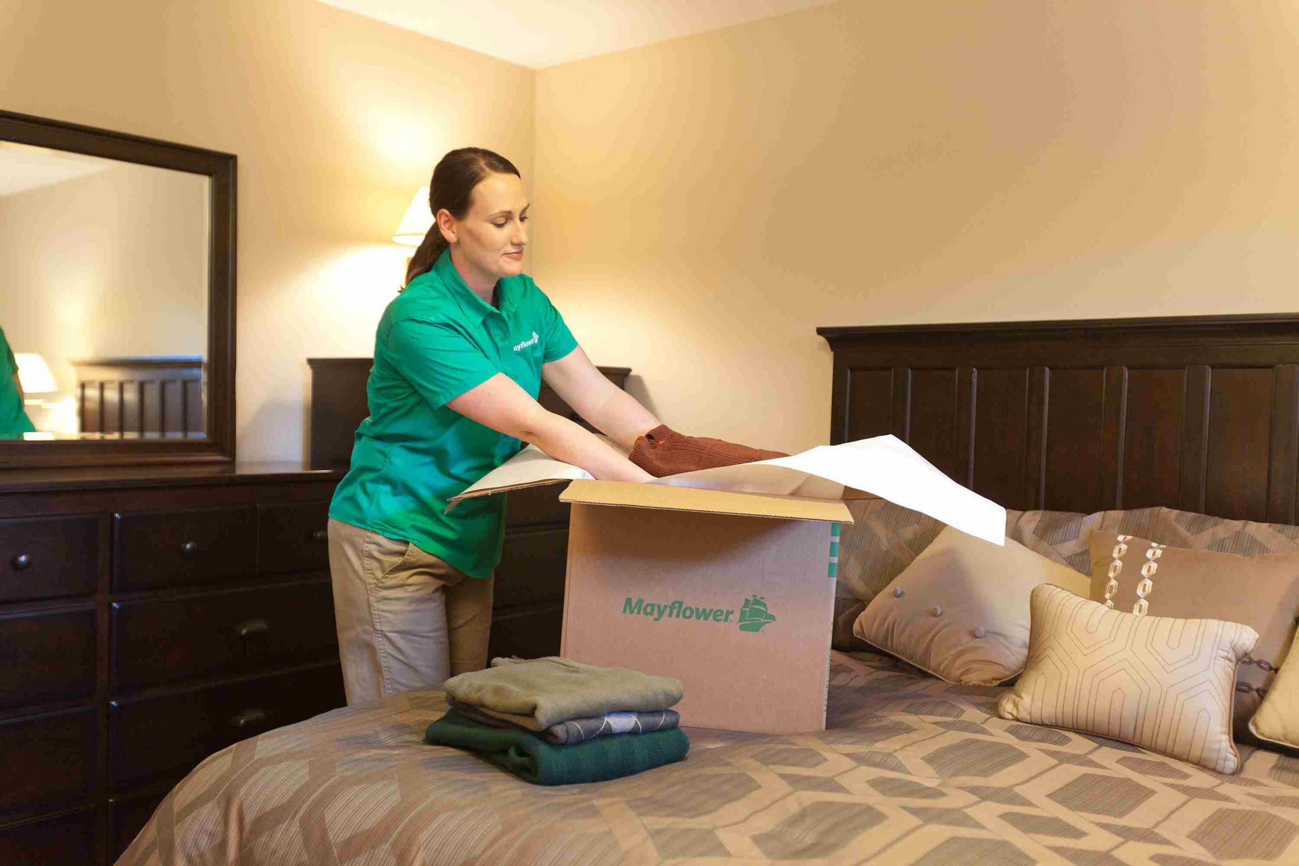 packaging items from bedroom
