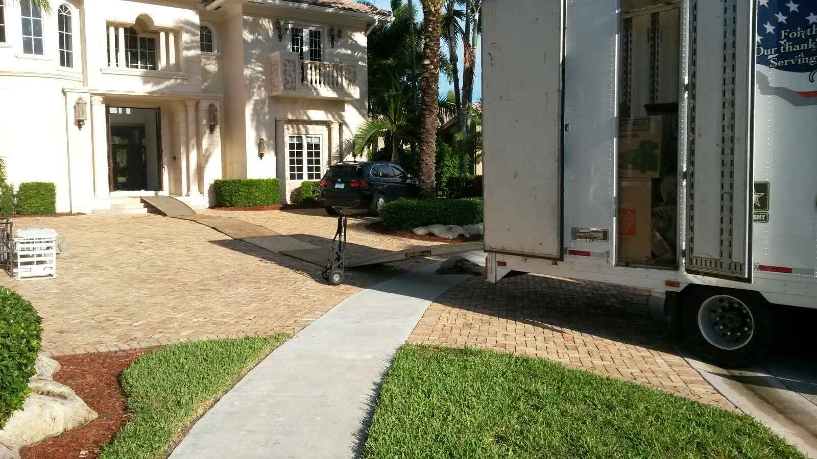 moving truck at residence