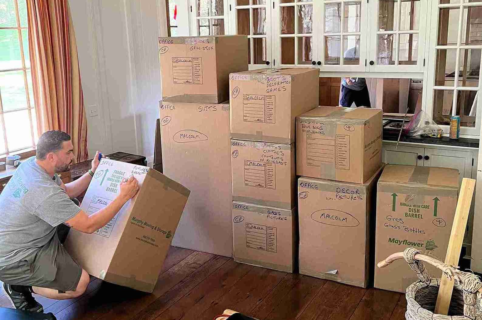 tagging the boxes